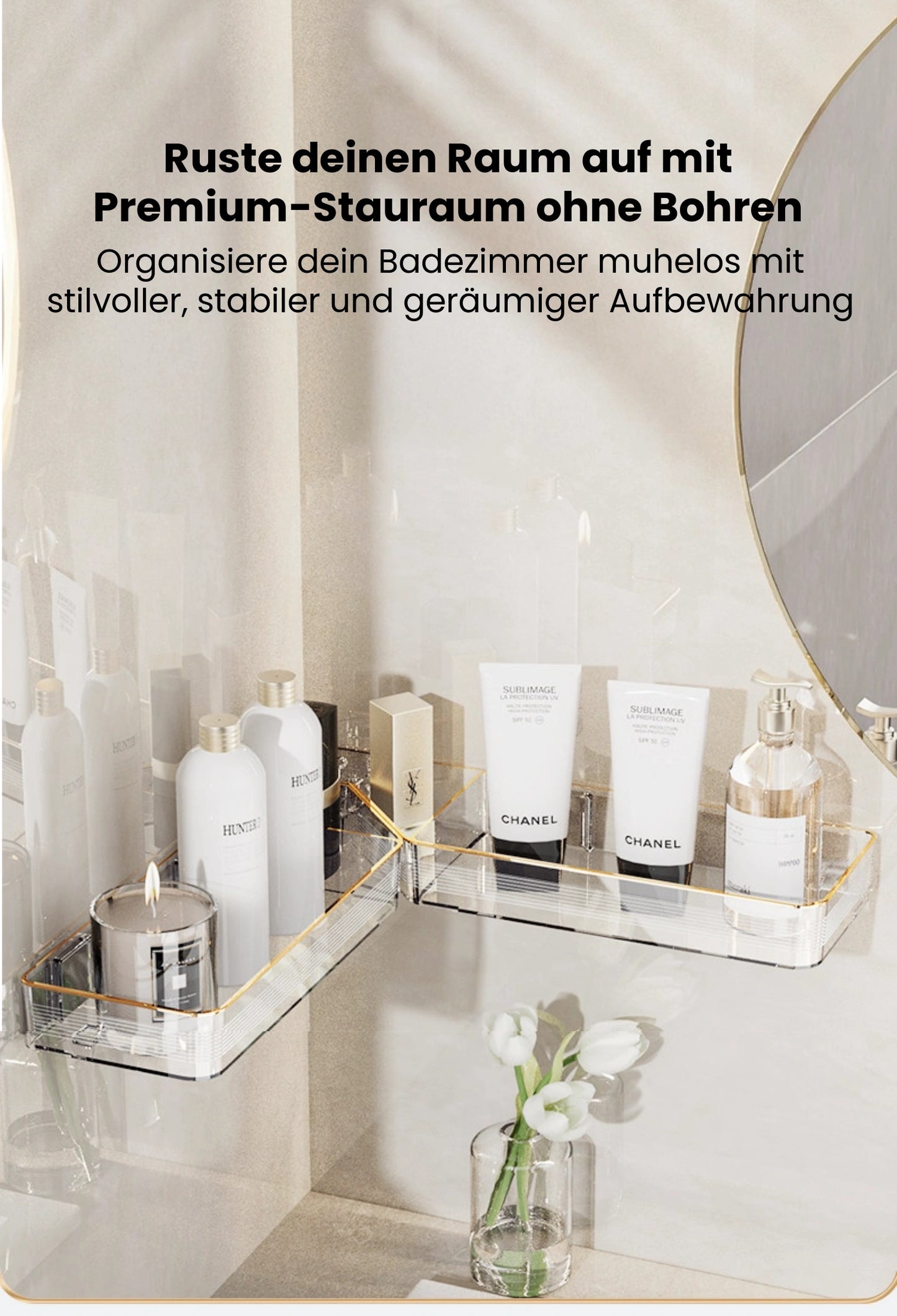 Wandmontage Eckaufbewahrung