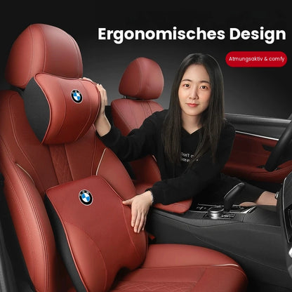 Auto-Nackenkissen- und Lendenkissen-Set
