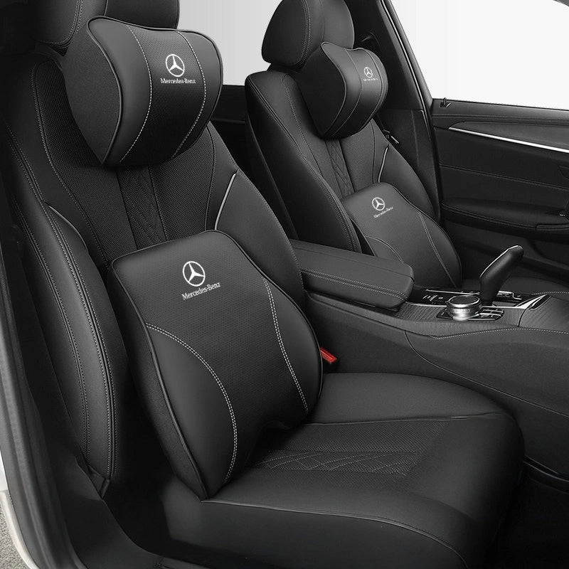 Auto-Nackenkissen- und Lendenkissen-Set