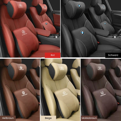 Auto-Nackenkissen- und Lendenkissen-Set