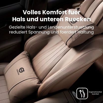 Auto-Kopfstützen- und Lendenkissen-Set