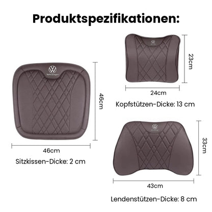 Auto Kopf-, Lenden- & Sitzkissen-Set